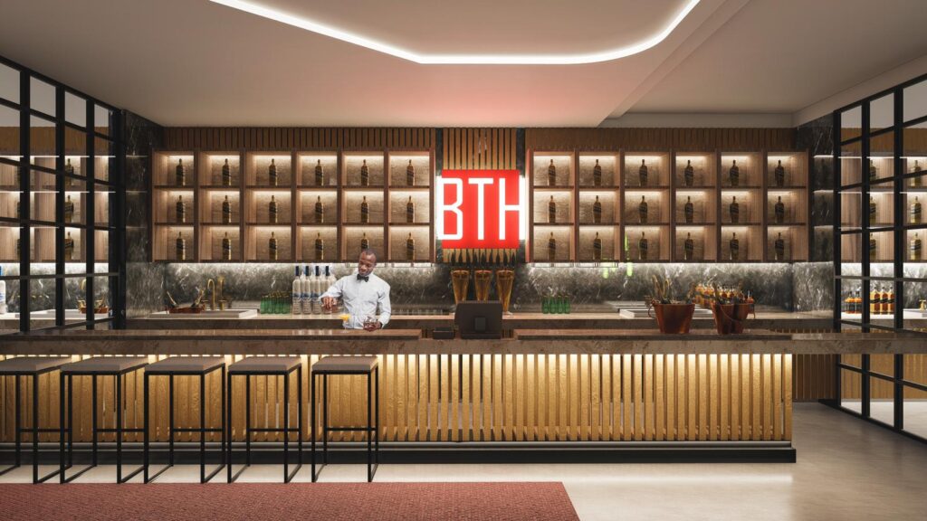 Contemporary hospitality interior with international design inspiration